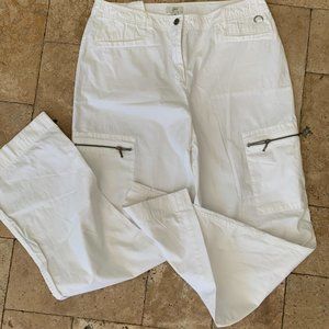 J. Jill white zipper pocket pants